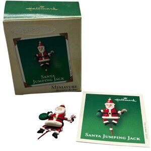 Hallmark Keepsake Miniature Ornament Santa Jumping Jack Christmas 2002 READ